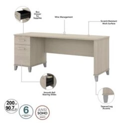 Bush Somerset 72W 3 Position Sit To Stand L Shaped Desk In Ash Gray - White -Felloweis Store 3cd55fe3 ab0a 4e1a 883e 2bebf4057b8f