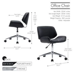 Porthos Home Orli Office Chair, PU Or Fabric Upholstery, Contoured Back/Seat - Black - PU 26 Porthos Home Orli Office Chair, PU Or Fabric Upholstery, Contoured Back/Seat - Black - PU -Felloweis Store 3d9d5e5a eed1 42bc b596 2987f0dc0cd0