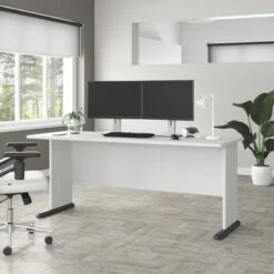 Studio A 72W Computer Desk By Bush Business Furniture - White