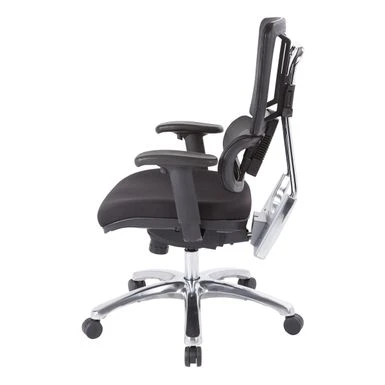 Vertical Black Mesh Back Managers Chair With Fabric Seat In Coal Black - Black 8 Vertical Black Mesh Back Managers Chair With Fabric Seat In Coal Black - Black - Image 8