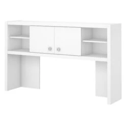 Echo 60W Hutch From Office By Kathy Ireland - Pure White/Modern Gray