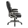 Executive High-Back Bonded Leather Chair With Titanium Accents