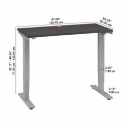 Cabot 48W Electric Height Adjustable Standing Desk By Bush Furniture - Storm Gray/Cool Gray Metallic 12 Cabot 48W Electric Height Adjustable Standing Desk By Bush Furniture - Storm Gray/Cool Gray Metallic -Felloweis Store 43304f6e 86ba 49cb 936e 334f2899a55a
