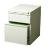 Hirsh 20" D Commercial Mobile Pedestal File Cabinet,1 Box/1 File,White - White