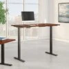 Move 60 Series 72W X 30D Height Adjustable Standing Desk - Hansen Cherry/Black Powder Coat