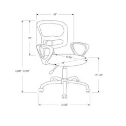 Office Chair/ Adjustable Height/ Swivel/ Ergonomic/ Armrests/ Computer Desk/ Work/ Juvenile/ Metal/ Mesh/ Grey/ Black/ Contemporary/ Modern 7 Office Chair/ Adjustable Height/ Swivel/ Ergonomic/ Armrests/ Computer Desk/ Work/ Juvenile/ Metal/ Mesh/ Grey/ Black/ Contemporary/ Modern -Felloweis Store 45be9e92 c0f9 4ff8 a2b4 b60e5bc6d936