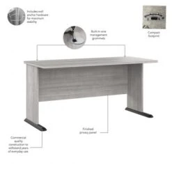 Studio A 60W Computer Desk By Bush Business Furniture - Platinum Gray 27 Studio A 60W Computer Desk By Bush Business Furniture - Platinum Gray -Felloweis Store 462b2896 80a5 4b41 839d 86ad737a0ae5