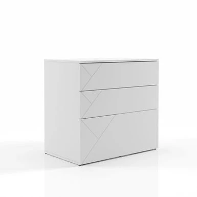 Nexera Atypik 3-Drawer Storage And Filing Cabinet - Black 2 Nexera Atypik 3-Drawer Storage And Filing Cabinet - Black - Image 2