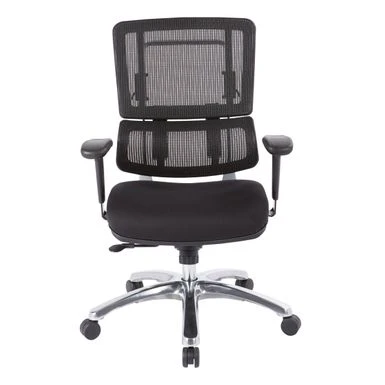 Vertical Black Mesh Back Managers Chair With Fabric Seat In Coal Black - Black 10 Vertical Black Mesh Back Managers Chair With Fabric Seat In Coal Black - Black - Image 10
