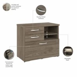 Hybrid Office Storage Cabinet With Drawers By Bush Business Furniture - Black Walnut 30 Hybrid Office Storage Cabinet With Drawers By Bush Business Furniture - Black Walnut -Felloweis Store 47432b03 562b 4c0b 9ff1 5d9f6a9fb52d