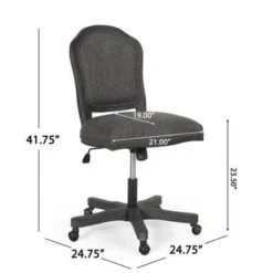 Scilley Upholstered Swivel Office Chair By Christopher Knight Home - Dark Brown + Natural -Felloweis Store 476aff11 036e 4e2f b1a8 d11c039c1f34