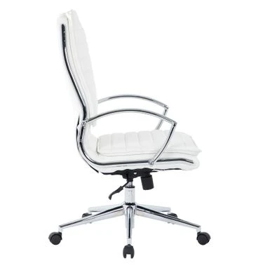 High Back Professional Managers Faux Leather Chair With Chrome Base And Removable Sleeves - Grey/Silver 15 High Back Professional Managers Faux Leather Chair With Chrome Base And Removable Sleeves - Grey/Silver - Image 15