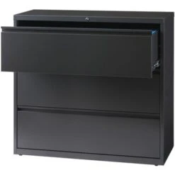 Lorell Black 3-drawer Lateral Files - Letter - Black -Felloweis Store 489d17fc 7f20 4ef2 96ba 1b7d0297244d
