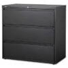 Lorell Black 3-drawer Lateral Files - Letter - Black