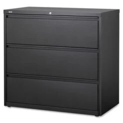 Lorell Black 3-drawer Lateral Files - Letter - Black