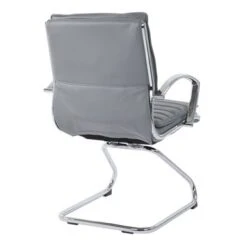 Guest Professional Faux Leather Chair With Chrome Sled Base And Removable Sleeves - Red -Felloweis Store 4a034021 11ed 4c68 80e0 1cb4cd338620