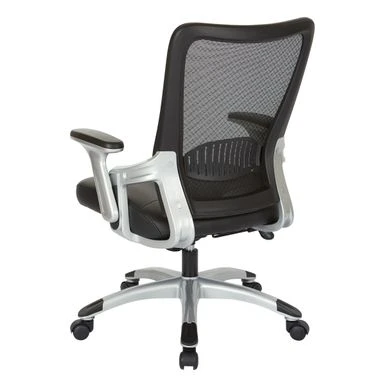 Black Mesh Back Manager's Office Chair With Silver Frame - Black Mesh 8 Black Mesh Back Manager's Office Chair With Silver Frame - Black Mesh - Image 8