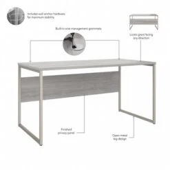 Hybrid 60W X 30D Computer Table Desk By Bush Business Furniture - Platinum Gray -Felloweis Store 4bf59de9 31dd 4866 be75 b1ef069c5eff