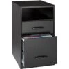 Office Designs Black Steel 2-drawer File Cabinet With Shelf - Letter - Black
