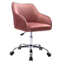 Corvus Braff Velvet Upholstered Adjustable Ergonomic Office Chair - Cherry -Felloweis Store 4cca2bb5 a39d 4671 a5e4 a59c056a39b4
