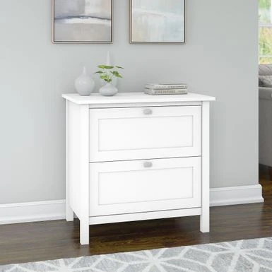 Broadview 2 Drawer Lateral File Cabinet By Bush Furniture - White 2 Broadview 2 Drawer Lateral File Cabinet By Bush Furniture - White - Image 2
