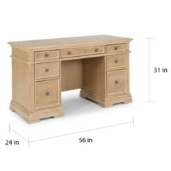 Manor House Pedestal Desk By Home Styles - Brushed - Natural 13 Manor House Pedestal Desk By Home Styles - Brushed - Natural -Felloweis Store 4dda92ee 69ab 4a70 a248 f71a524ed950