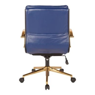 Ave Six Mid-Back Faux Leather Office Chair With Gold Finish Base - Saddle 7 Ave Six Mid-Back Faux Leather Office Chair With Gold Finish Base - Saddle - Image 7