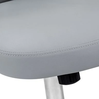Office Chair/ Adjustable Height/ Swivel/ Ergonomic/ Armrests/ Computer Desk/ Work/ Metal/ Pu Leather Look/ White/ Grey/ Chrome/ Contemporary/ Modern 8 Office Chair/ Adjustable Height/ Swivel/ Ergonomic/ Armrests/ Computer Desk/ Work/ Metal/ Pu Leather Look/ White/ Grey/ Chrome/ Contemporary/ Modern - Image 8