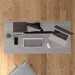 Move 40 Series 48W X 24D Adjustable Desk By Bush Business Furniture - Black Walnut/Cool Gray Metallic -Felloweis Store 4f2cc713 aafc 4340 a130 777e4533bfbc