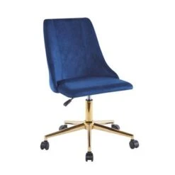 Porthos Home Rae Office Chair, Velvet Upholstery, Gold Chrome Legs - Green -Felloweis Store 4fc8b006 f5b9 446d 9dfb b65cf78a8f03