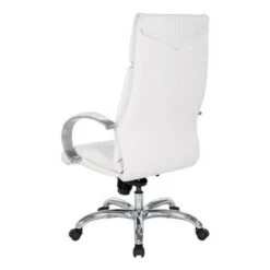 Deluxe High Back Executive Chair With Polished Aluminum Base And Padded Arms - White 17 Deluxe High Back Executive Chair With Polished Aluminum Base And Padded Arms - White -Felloweis Store 505b7c0a 389b 46cf a458 c049f9e8c634