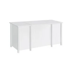 4 Drawers Wood Desk In High Gloss White Finish - High Gloss White 8 4 Drawers Wood Desk In High Gloss White Finish - High Gloss White -Felloweis Store 5081e83e 19df 45d3 844a 1aa08fcee4b5