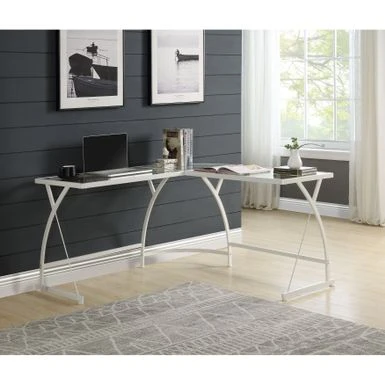 L-Shaped Computer Desk Modern Computer Desk - White 1 L-Shaped Computer Desk Modern Computer Desk - White
