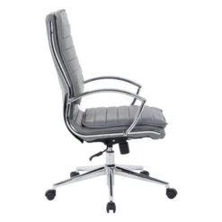 High Back Professional Managers Faux Leather Chair With Chrome Base And Removable Sleeves - Brown/Silver 32 High Back Professional Managers Faux Leather Chair With Chrome Base And Removable Sleeves - Brown/Silver -Felloweis Store 51104720 e4a3 402f ac9a d05bd38dc9e3