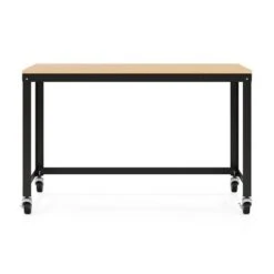 Space Solutions 48" W Mobile Metal Desk With Laminate Top, Black/Maple - White 10 Space Solutions 48" W Mobile Metal Desk With Laminate Top, Black/Maple - White -Felloweis Store 515a15ef f42c 4de6 bdc1 04c7e5a8d4e7