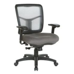 Breathable Mesh Back Office Chair With Upholstered Fabric Seat - Orange -Felloweis Store 5237f55e 4586 47d8 bbb2 cc9084fe2b18