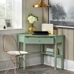 Porch & Den Lincoln Corner Desk - Mint Green -Felloweis Store 52c52147 54d8 417c bfcf 18aae00b63a6