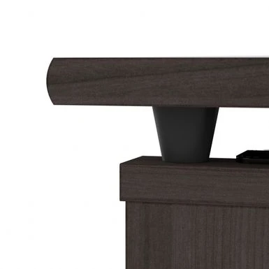 Cabot 3 Position Sit To Stand Desk Return By Bush Furniture - Heather Gray 9 Cabot 3 Position Sit To Stand Desk Return By Bush Furniture - Heather Gray - Image 9