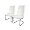 Set Of 2 ESTELLE Guest Chair Customer Reception Seat, White - N/A - White