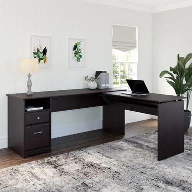 72W 3-position L-shaped Sit To Stand Desk By Bush Furniture - Modern Gray 11 72W 3-position L-shaped Sit To Stand Desk By Bush Furniture - Modern Gray - Image 11