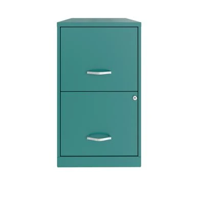 Space Solutions 18in. 2 Drawer Metal File Cabinet, Teal - Purple - Letter 4 Space Solutions 18in. 2 Drawer Metal File Cabinet, Teal - Purple - Letter - Image 4