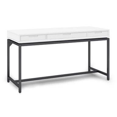 WYNDENHALL Devlin SOLID HARDWOOD Industrial 60 Inch Wide Desk - Walnut Brown 3 WYNDENHALL Devlin SOLID HARDWOOD Industrial 60 Inch Wide Desk - Walnut Brown - Image 3