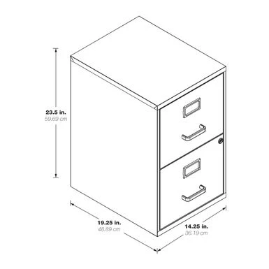 Metal File Cabinet - Purple 3 Drawers 5 Metal File Cabinet - Purple 3 Drawers - Image 5