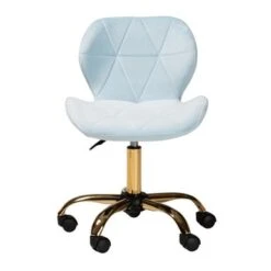 Baxton Studio Savara Contemporary Glam And Luxe Velvet Fabric And Gold Metal Swivel Office Chair - Grey, Gold -Felloweis Store 573b624c 14d4 419e 94fd 34c4b8ac0d19