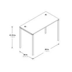 60" Wide Writing Desk In Black Or White - White 27 60" Wide Writing Desk In Black Or White - White -Felloweis Store 57714910 c648 4f68 816e b301609a9af3