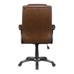 Adjustable Height Office Chair With Padded Arm Brown And Black -Felloweis Store 58f44943 ff8e 4d06 bcfe 6c3bc9801fce