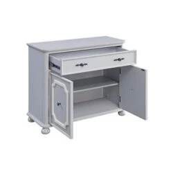 Wood Cabinet With Double Door In Gray Finish - Gray -Felloweis Store 590a22cc 2f8c 4fdd b3c1 09b2cab6f340