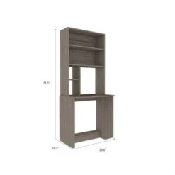 Compu Hutch Desk With 5 Open Shelves - Black -Felloweis Store 596ba314 d6a1 456d bf2b b59f2eb674bf