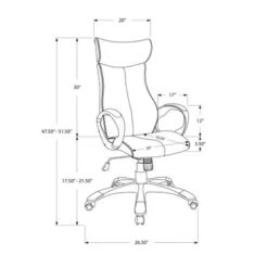 Office Chair/ Adjustable Height/ Swivel/ Ergonomic/ Armrests/ Computer Desk/ Work/ Metal/ Pu Leather Look/ Brown/ Grey/ Contemporary/ Modern -Felloweis Store 5979ab78 1e80 4a76 83fe ad5b21f5464b