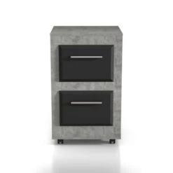 DH BASIC Urban Two-Drawer Mobile File Cabinet With Iron Bar Pulls By Denhour - Light Walnut 24 DH BASIC Urban Two-Drawer Mobile File Cabinet With Iron Bar Pulls By Denhour - Light Walnut -Felloweis Store 59f211cc 0928 4db4 aa43 e3cccf2aeb39